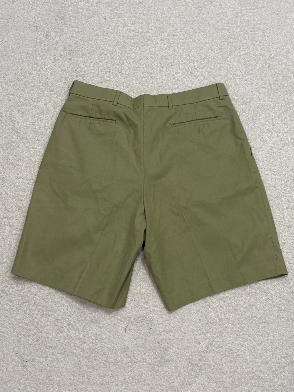 Ballin Men's Classic Pleated Olive Green Shorts